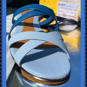 Fendi Sandals, Calf Leather Gladiator Sandals, Gorgeous Blue, Worn one time only